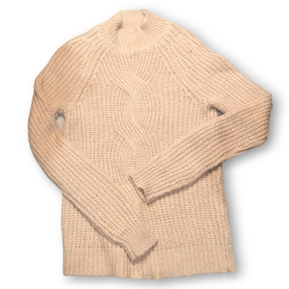 Calvin Klein Pullover Mock Turtleneck Cable Knit Sweater - Size XS - Picture 3 of 12
